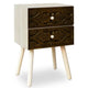 Table de chevet Catana 2 tiroirs couleur marron