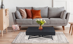 Table basse relevable Sundance Noir mat