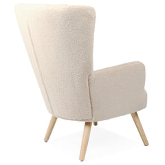 Fauteuil scandinave Vidal Tissu Bouclette Beige