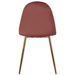 Lot de 4 chaises Atona velours rose matelassées
