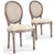 Lot de 20 chaises médaillon en tissu beige