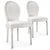 Ensemble de 20 chaises médaillon simili cuir blanc