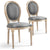 Lot de 20 chaises médaillon en tissu gris clair
