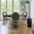 Lot de 2 chaises Adria médaillon simili cuir gris