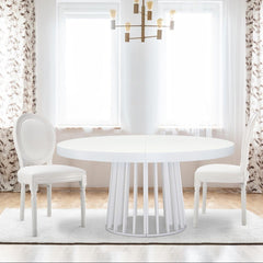 Lot de 2 chaises médaillon style Louis XVI Simili (P.U) Blanc
