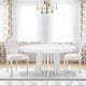 Lot de 2 chaises Adria médaillon simili cuir blanc