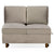 Banquette convertible 2 places en velours taupe