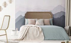 Tête de lit Milana 160cm Tissu Taupe avec clous de tapissier