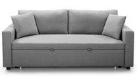 Canapé convertible 3 places tissu gris clair scandinave