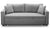 Canapé convertible 3 places tissu gris clair scandinave