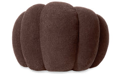Fauteuil design coquillage Arielina Tissu bouclette Marron