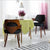 Lot de 2 tabourets Alica noirs et finition bois noisette