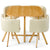 Ensemble table et 4 chaises scandinaves beige avec pieds en métal imitation bois