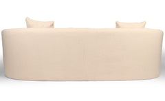 Canapé 4 places incurvé Celin tissu bouclette beige