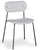 Lot de 8 chaises Brawks en tissu gris