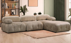 Canapé design modulable et transformable Hollywood Velours Taupe