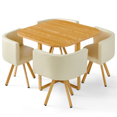 Table et chaises scandinaves Oslo Bois et Beige