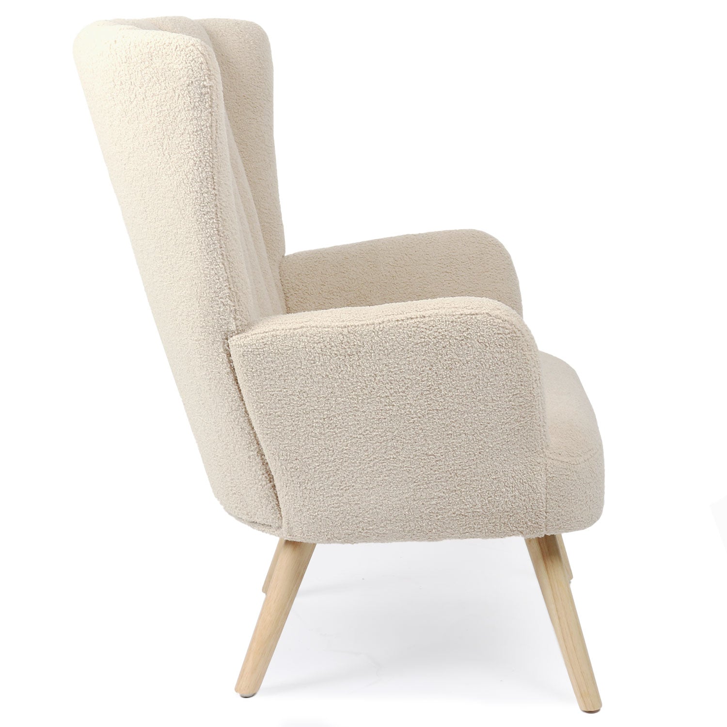 Fauteuil scandinave Vidal Tissu Bouclette Beige