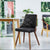 Lot de 2 fauteuils Aimles scandinaves bois noisette et noir