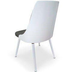 Lot de 2 chaises Aimles scandinaves blanc et gris