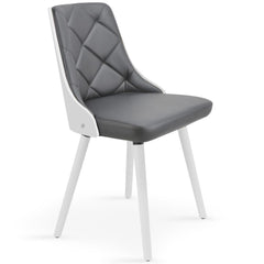 Lot de 2 chaises Aimles scandinaves blanc et gris