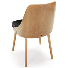 Lot de 2 chaises Aimles scandinaves chêne clair et noir