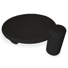 Table basse Abdeli ronde asymétrique noire 100cm
