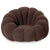 Fauteuil coquillage en tissu bouclette marron