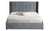 Lit double avec sommier relevable 160x200 cm velours gris