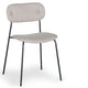 Lot de 8 chaises en tissu Brawks beige