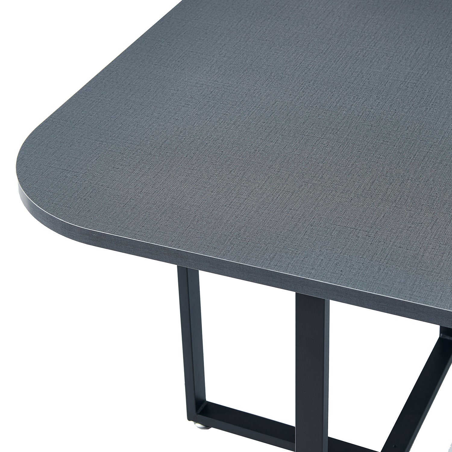 Table et chaises Oslo Gris et Tissu Gris