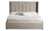 Lit double avec sommier relevable 160x200cm en velours taupe