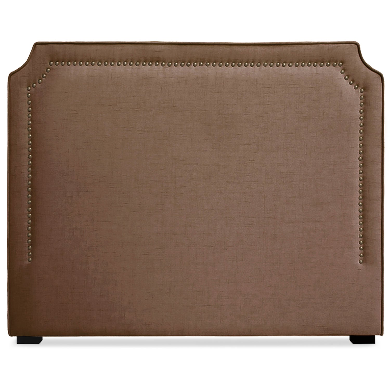 Tête de lit Milana 140cm Tissu Taupe avec clous de tapissier