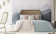 Tête de lit Milana 140cm Tissu Taupe avec clous de tapissier