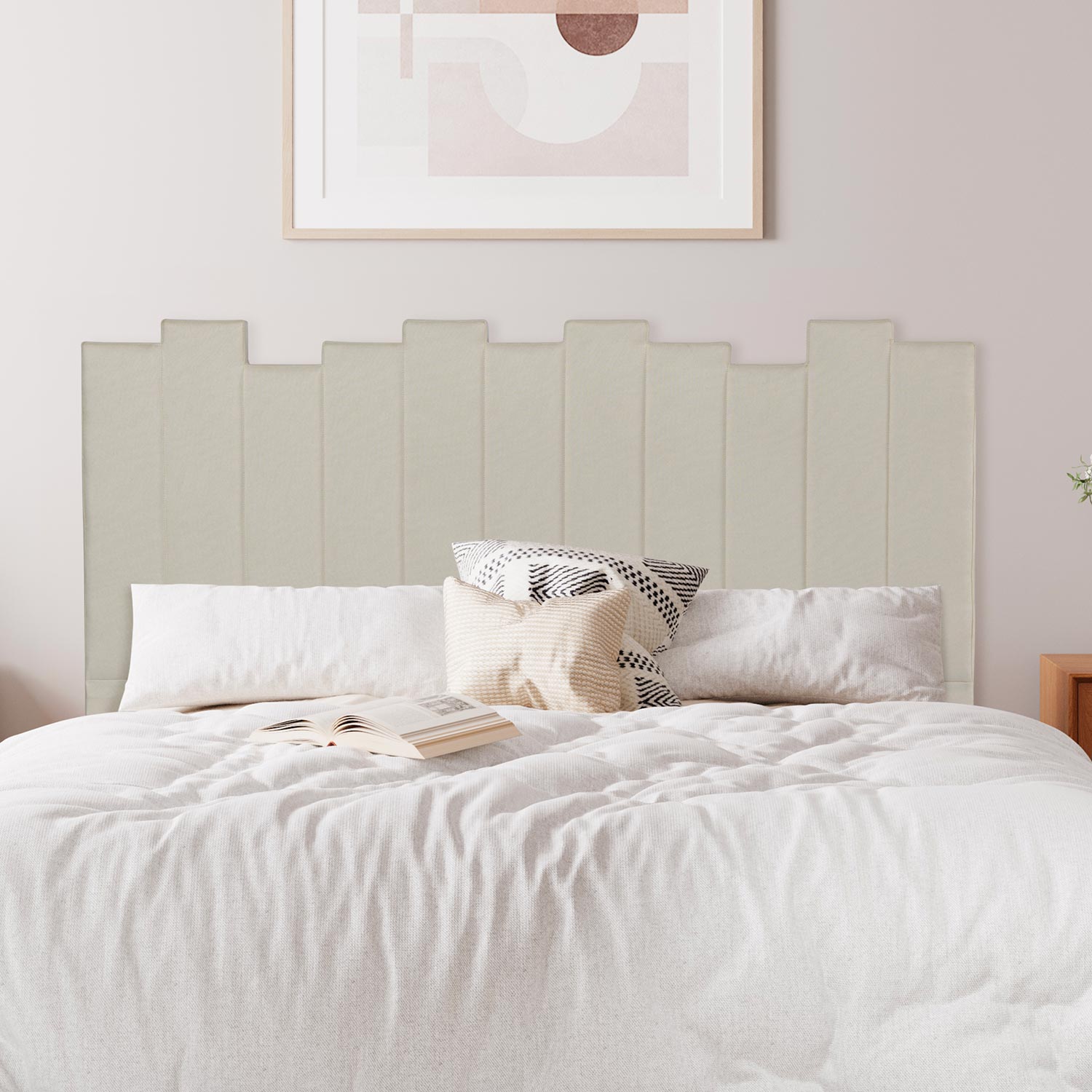 Tête de lit Lucky 160 cm Tissu Beige