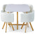 Ensemble table à manger et 4 chaises scandinaves blanches
