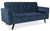 Canapé-lit convertible scandinave en velours bleu