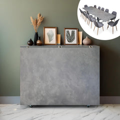 Table console Cesae extensible 300 cm effet béton ciré gris
