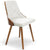 Lot de 6 chaises scandinaves en bois noisette et blanc matelassées