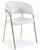 Lot de huit chaises Azia bouclette crème