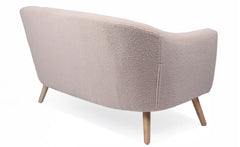 Canapé 2 places style scandinave Savoy Tissu Bouclette Beige