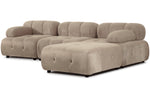 Canapé modulable transformable en velours taupe