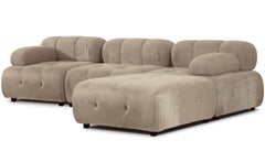 Canapé design modulable et transformable Hollywood Velours Taupe