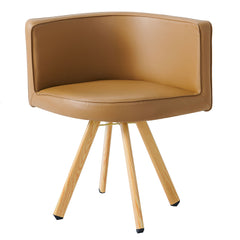 Table et chaises encastrables scandinaves Oslo Bois et Marron