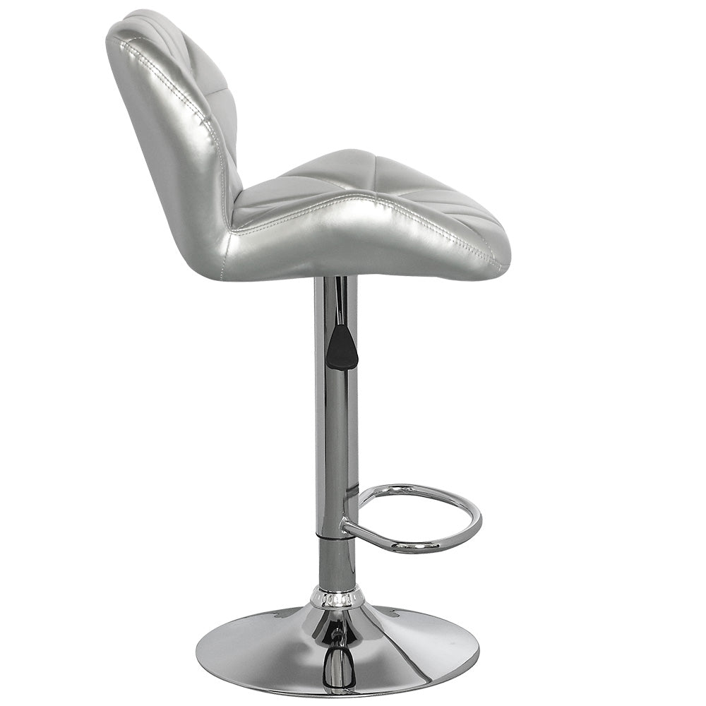 La chaise de bar matelassée Lizie Argent