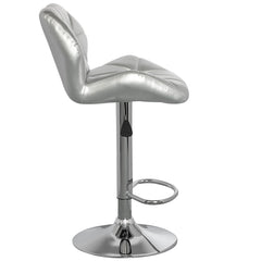 La chaise de bar matelassée Lizie Argent
