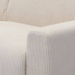 Canapé d'angle moderne 287cm Wallis Velours côtelé Crème