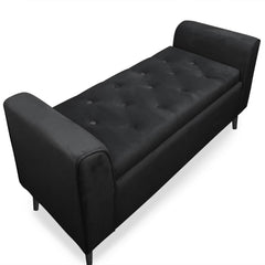 Banc coffre Algelo velours noir