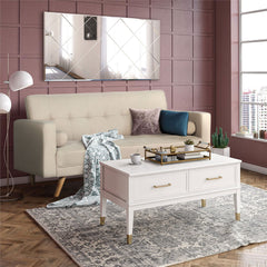 Canapé convertible scandinave Slow Tissu Beige