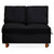 Banquette convertible 2 places en velours noir